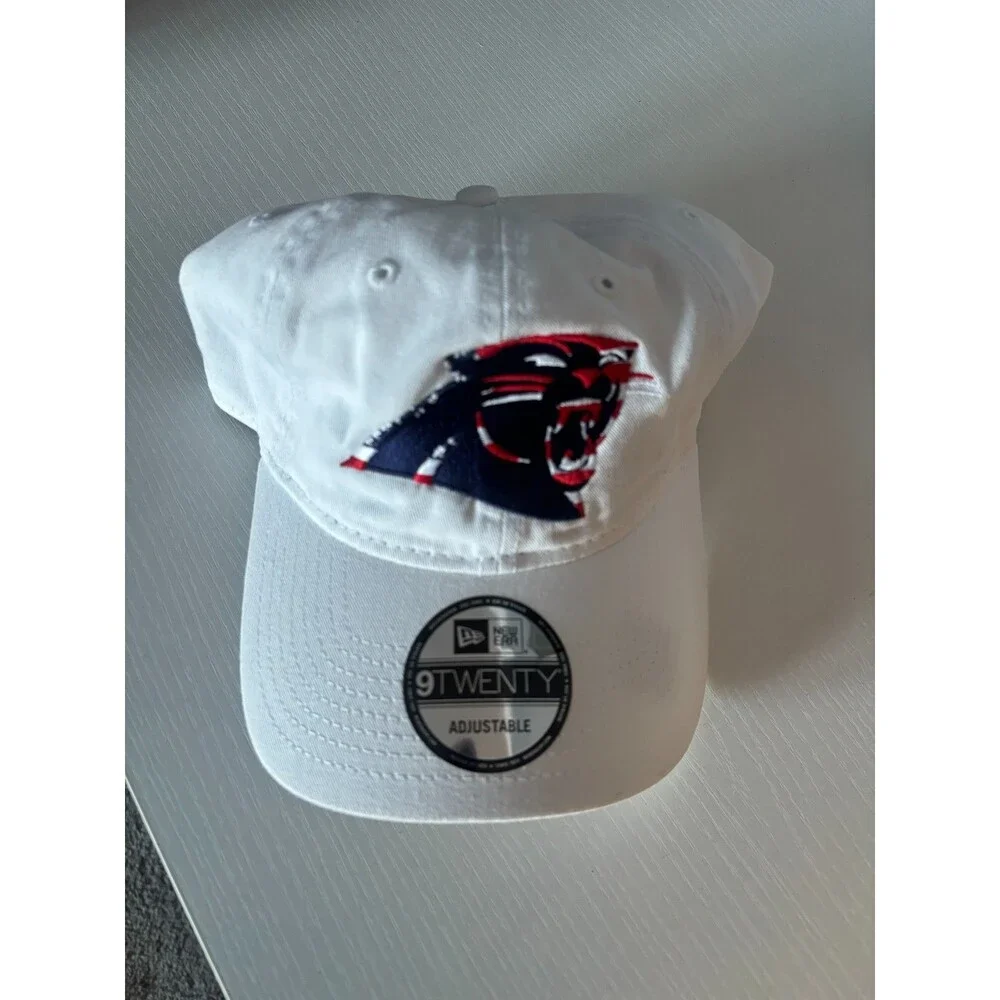New Era 9TWENTY Carolina Panthers USA Patriotic Flag White Adjustable Hat-NWT
